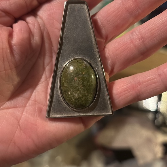 Like New Jaguar Necklace In Unakite - Picture 2 of 5